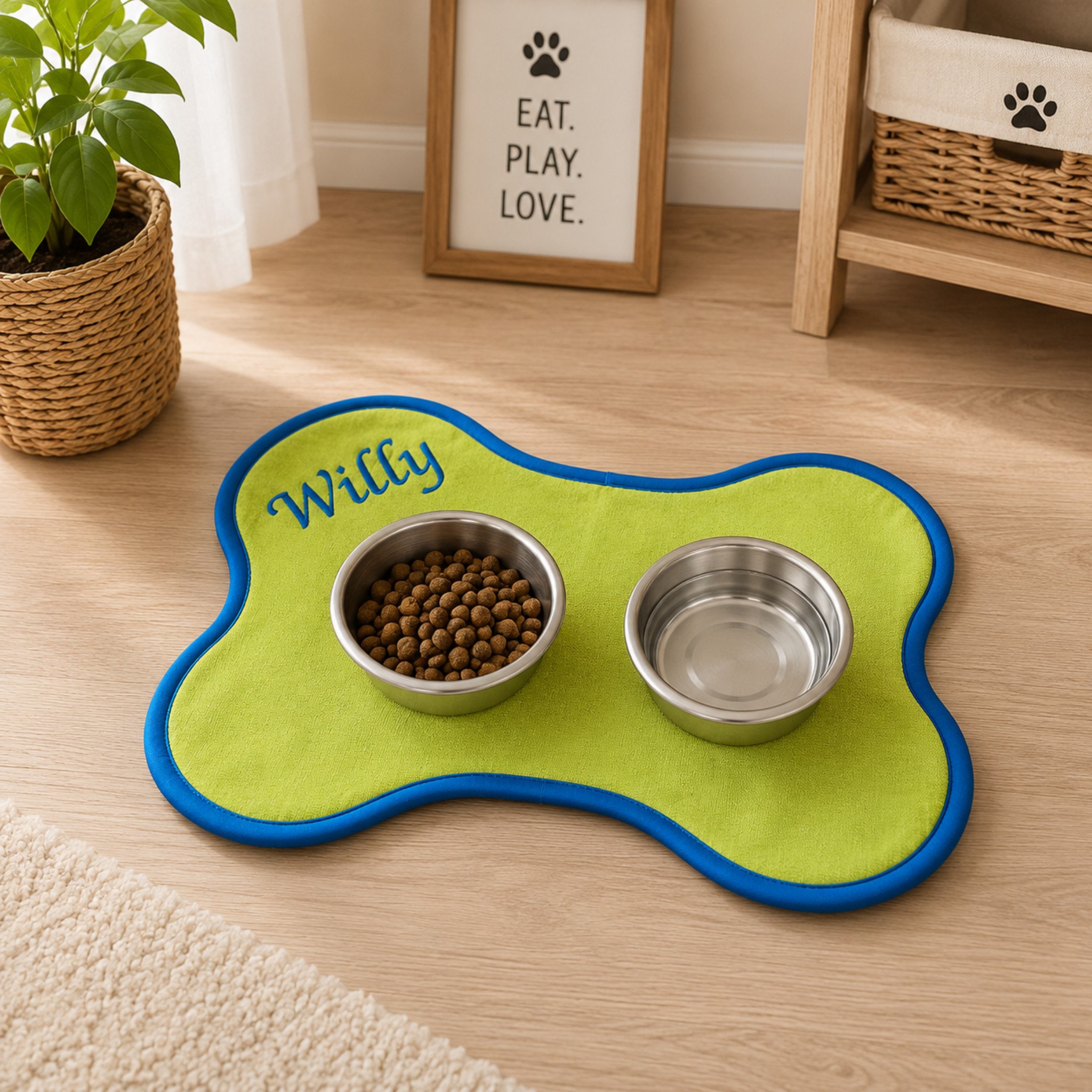 Tappeto Personalizzato Antiscivolo per Ciotole Animali